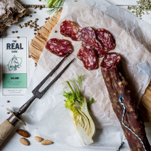The Real Cure Dorset Whole Dorset Blue Vinny & Fig Salami (approx 500g)(Free Range Pork)